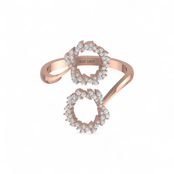 Item | Buy Boz Forever cuff Diamond Ring in 18K Gold | SPOP Enterprise Global