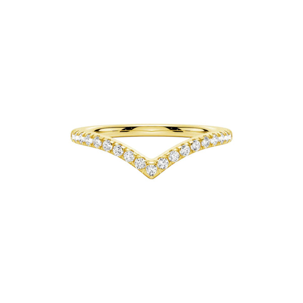 Item | Buy Wishbone Curve Moissanite Band in 18K Gold | SPOP Enterprise Global