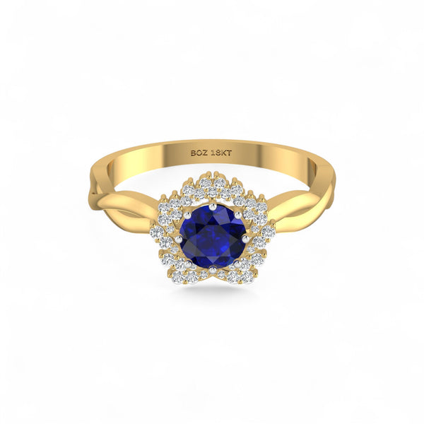 Item | Buy BOZ Forever Natural Diamond Gemstone Engagement Ring in 18KT Gold | SPOP Enterprise Global