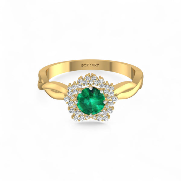 Item | Buy BOZ Forever Natural Diamond Gemstone Engagement Ring in 18KT Gold | SPOP Enterprise Global