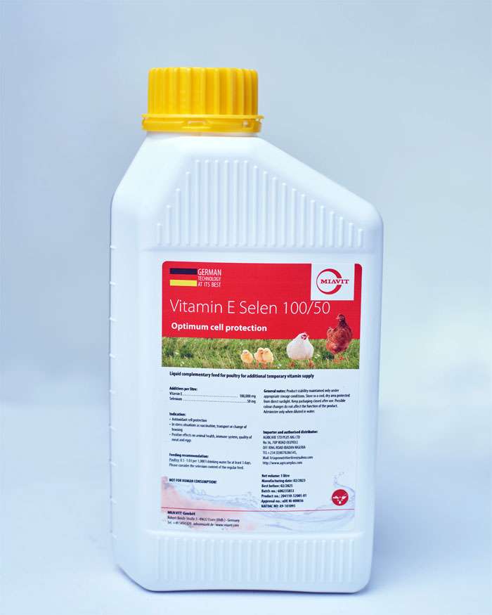 Miavit Vitamin E+Selenium Liquid for poultry (1L) Item | Buy Miavit Vitamin E+Selenium Liquid for poultry (1L) | SPOP Enterprise Global