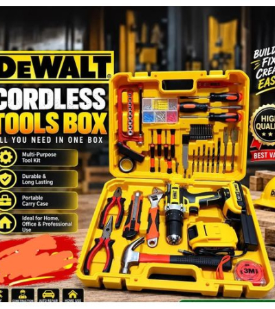 Dewalt Tools Box Kit Set With Cordless Battery Drill Machine Item | Buy Dewalt Tools Box Kit Set With Cordless Battery Drill Machine | SPOP Enterprise Global