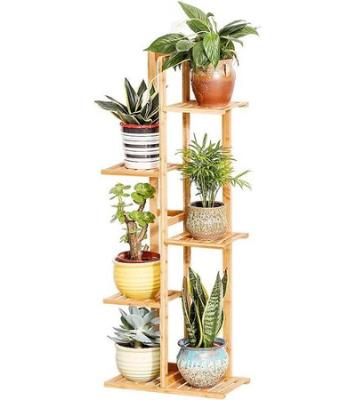 Bamboo 5 Tier 6 Potted Plant Stand Rack Multiple Flower Pot Holder Shelf Item | Buy Bamboo 5 Tier 6 Potted Plant Stand Rack Multiple Flower Pot Holder Shelf | SPOP Enterprise Global