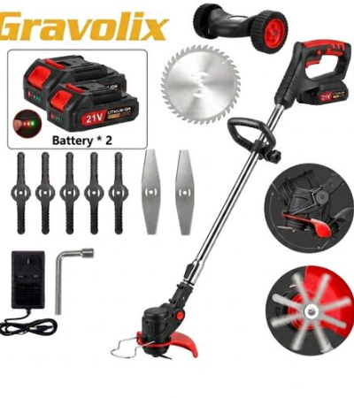Gravolix Cordless Electric grass cutter trimmer Lawn Mower 48V with 2 Batteries & Charger b,Brush Cutter Brush Cutting Machine Grass Cutter Hand Held|green machine,Black Item | Buy Gravolix Cordless Electric grass cutter trimmer Lawn Mower 48V with 2 Batteries & Charger b,Brush Cutter Brush Cutting Machine Grass Cutter Hand Held|green machine,Black | SPOP Enterprise Global
