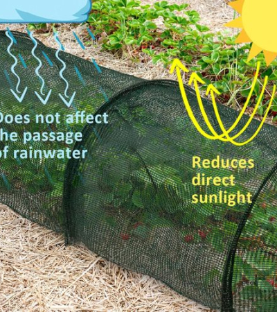 300*45*45cm 10-Foot Garden Tunnel Greenhouse with Shade Net - Durable Plastic and Metal Frame - Green Item | Buy 300*45*45cm 10-Foot Garden Tunnel Greenhouse with Shade Net - Durable Plastic and Metal Frame - Green | SPOP Enterprise Global