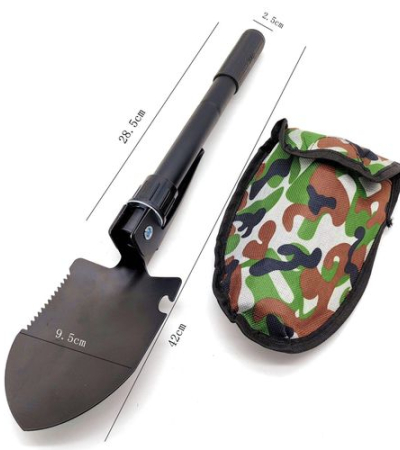 4-in-1 Multifunctional Foldable Stainless Steel Survival Shovel Small Outdoor Camping Engineer Shovel Black Item | Buy 4-in-1 Multifunctional Foldable Stainless Steel Survival Shovel Small Outdoor Camping Engineer Shovel Black | SPOP Enterprise Global