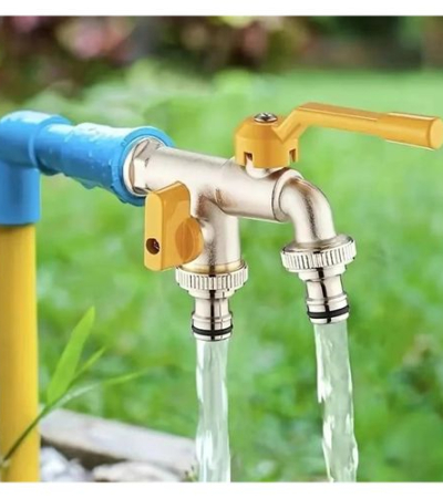 Outdoor garden dual-outlet faucet, all-copper dual-control faucet Item | Buy Outdoor garden dual-outlet faucet, all-copper dual-control faucet | SPOP Enterprise Global