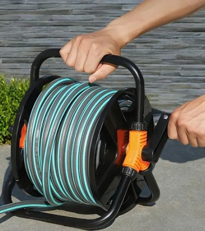 Garden hose rack with foldable handle, ideal for the lawn, garage, car washing and gardening Item | Buy Garden hose rack with foldable handle, ideal for the lawn, garage, car washing and gardening | SPOP Enterprise Global