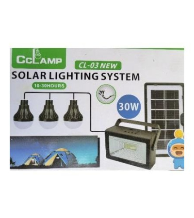 Cclamp CL- 3-30W Solar Lighting System With 3 Bulbs +USB Charger Item | Buy Cclamp CL- 3-30W Solar Lighting System With 3 Bulbs +USB Charger | SPOP Enterprise Global