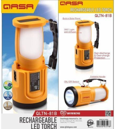 Qasa NEW Rechargeable Led Torch-light & Lantern QLTN-81B Item | Buy Qasa NEW Rechargeable Led Torch-light & Lantern QLTN-81B | SPOP Enterprise Global