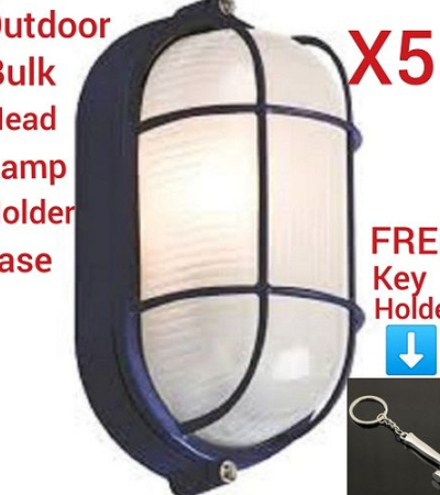 5 Pcs- Out Door- Door Entrance/ Fence Wall Bulk-Head Light Lamp Holder Case+FREE Key Holder Item | Buy 5 Pcs- Out Door- Door Entrance/ Fence Wall Bulk-Head Light Lamp Holder Case+FREE Key Holder | SPOP Enterprise Global
