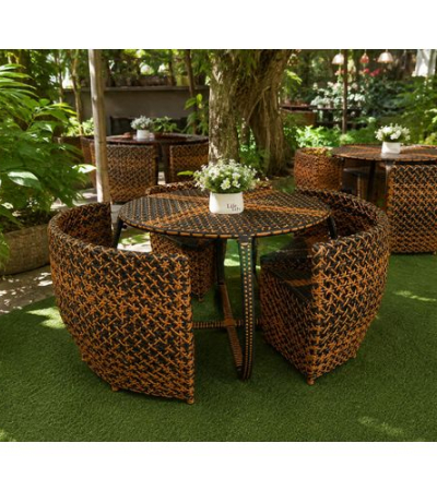 Royal Garden Woven Rattan Dining Set 4chairs and 1table Item | Buy Royal Garden Woven Rattan Dining Set 4chairs and 1table | SPOP Enterprise Global