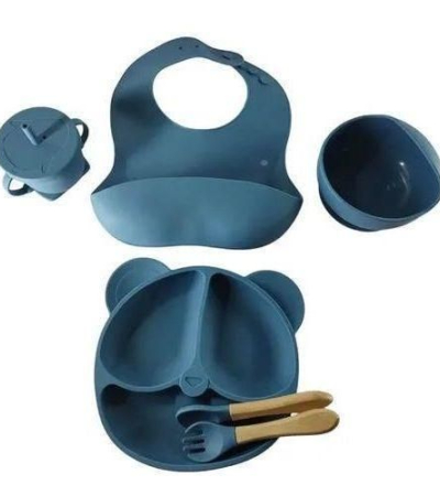 Baby Silicone Feeding with Set-Plates, Bib, Cup, Spoon, Fork Item | Buy Baby Silicone Feeding with Set-Plates, Bib, Cup, Spoon, Fork | SPOP Enterprise Global