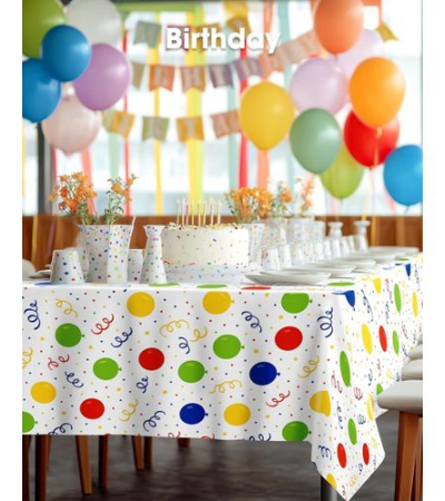 Plastic Table Cloth Disposable 10 Pack, 54 x 108 Inch Table Cloths,Leakproof & Sturdy, Balloon Item | Buy Plastic Table Cloth Disposable 10 Pack, 54 x 108 Inch Table Cloths,Leakproof & Sturdy, Balloon | SPOP Enterprise Global