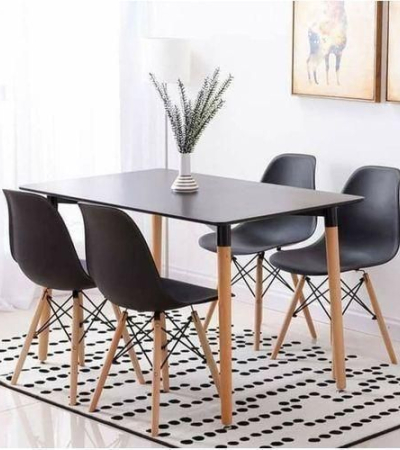 Rectangular Restaurant Dining Table + 4 Plastic Chairs Item | Buy Rectangular Restaurant Dining Table + 4 Plastic Chairs | SPOP Enterprise Global