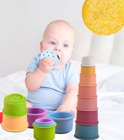 Arsuxeo 7pcs/set Baby Silicone Hourglass Stacking Cup Montessori Educational Toy Stacking Ring Tower Toy Item | Buy Arsuxeo 7pcs/set Baby Silicone Hourglass Stacking Cup Montessori Educational Toy Stacking Ring Tower Toy | SPOP Enterprise Global