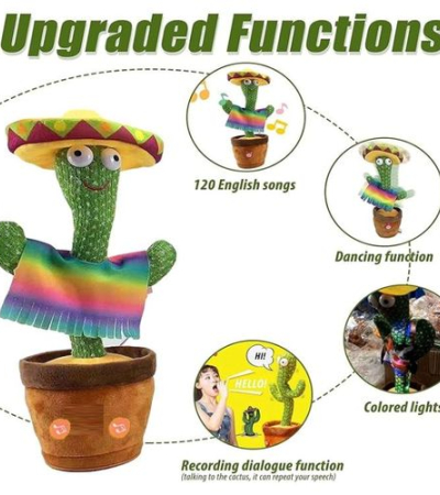 Talking Dancing Cactus Plush Toy, USB Charged Electric toys, Record & Repeat, Singing Interactive Stuffed Toy for Children Item | Buy Talking Dancing Cactus Plush Toy, USB Charged Electric toys, Record & Repeat, Singing Interactive Stuffed Toy for Children | SPOP Enterprise Global