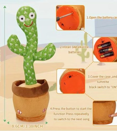 Dancing Talking Cactus Plush Toy, Singing & Voice Repeat Interactive Toy with Music, Swinging Educational Toy for Kids Item | Buy Dancing Talking Cactus Plush Toy, Singing & Voice Repeat Interactive Toy with Music, Swinging Educational Toy for Kids | SPOP Enterprise Global