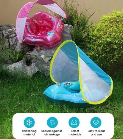 Baby Pool Float with Detachable UPF 50+ Sun Canopy – Swim Ring for Infants Aged 6–30 Months Item | Buy Baby Pool Float with Detachable UPF 50+ Sun Canopy – Swim Ring for Infants Aged 6–30 Months | SPOP Enterprise Global