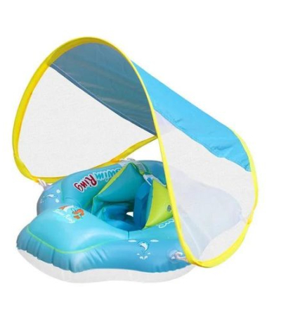 Baby Pool Float with Detachable UPF 50+ Sun Canopy – Swim Ring for Infants Aged 6–30 Months Item | Buy Baby Pool Float with Detachable UPF 50+ Sun Canopy – Swim Ring for Infants Aged 6–30 Months | SPOP Enterprise Global