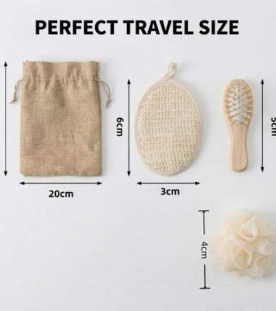 Three-Piece Bath Set: Woven Exfoliating Loofah Scrub Pad, Scalp Massage Comb, And Bath Sponge For Gentle Exfoliation. Body Cleansing Includes A Bath Sponge, Massage Comb, And Exfoliating Scrub Pad Item | Buy Three-Piece Bath Set: Woven Exfoliating Loofah Scrub Pad, Scalp Massage Comb, And Bath Sponge For Gentle Exfoliation. Body Cleansing Includes A Bath Sponge, Massage Comb, And Exfoliating Scrub Pad | SPOP Enterprise Global