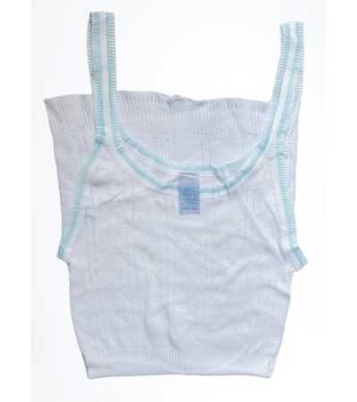Swan 2 Pack Girls White Singlet- Blue Trimmings Item | Buy Swan 2 Pack Girls White Singlet- Blue Trimmings | SPOP Enterprise Global