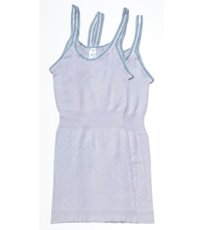 Swan 2 Pack Girls White Singlet- Blue Trimmings Item | Buy Swan 2 Pack Girls White Singlet- Blue Trimmings | SPOP Enterprise Global